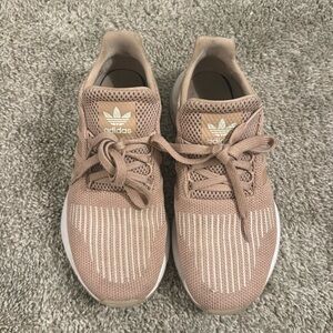 Adidas athletic shoes. Women's size 6. Tan/blush color